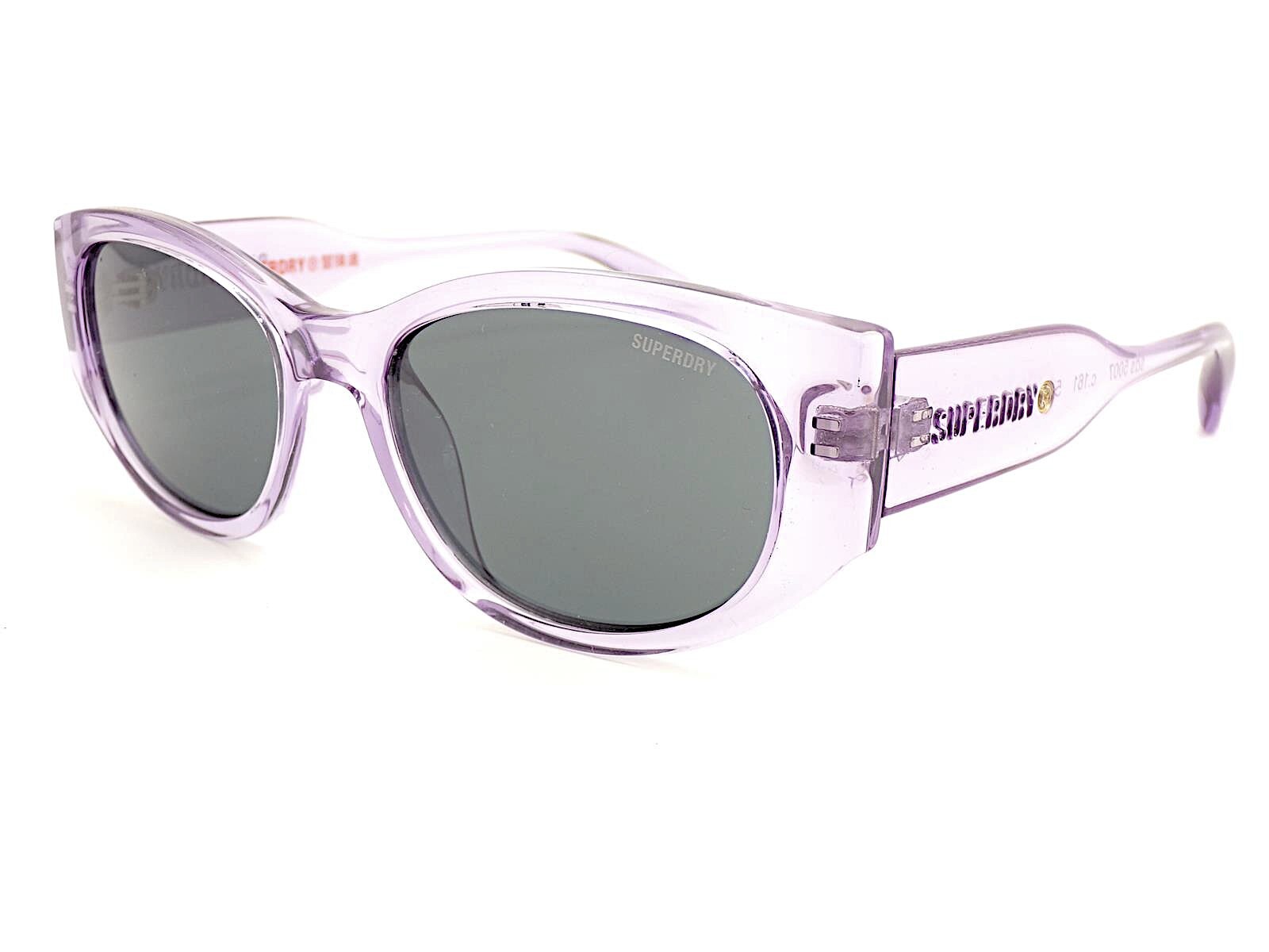 Superdry 5007 Sunglasses Purple Crystal with Grey Lenses Women's Sunnies 161