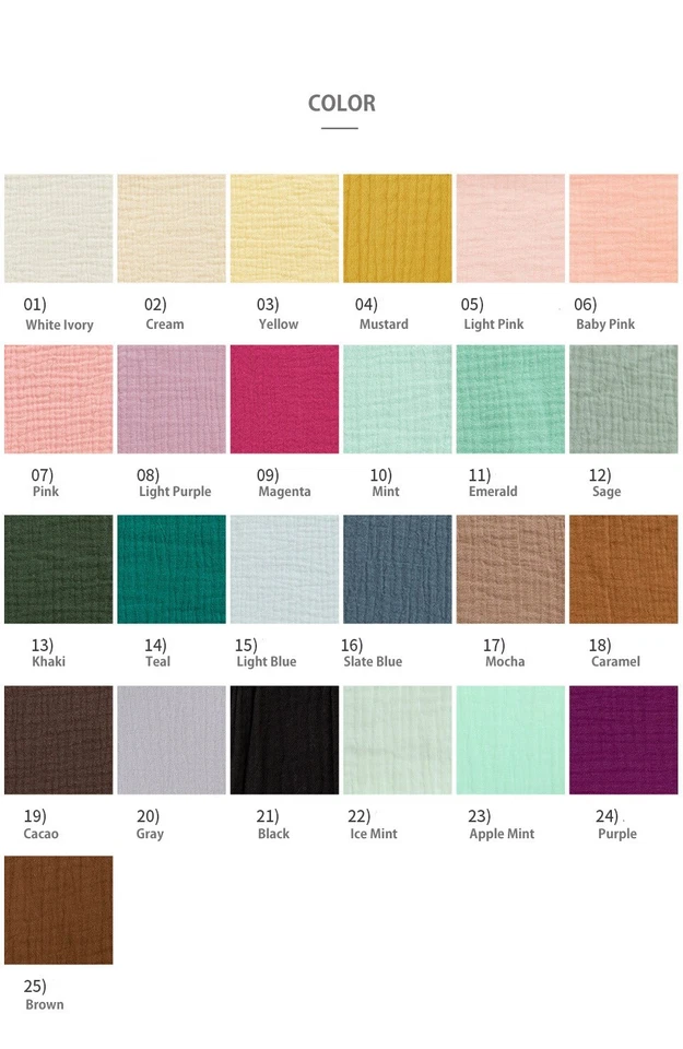 Double Gauze 100% Cotton Plain Fabric Dressmaking Lightweight Soft Muslin Cloth - Image 2 of 4