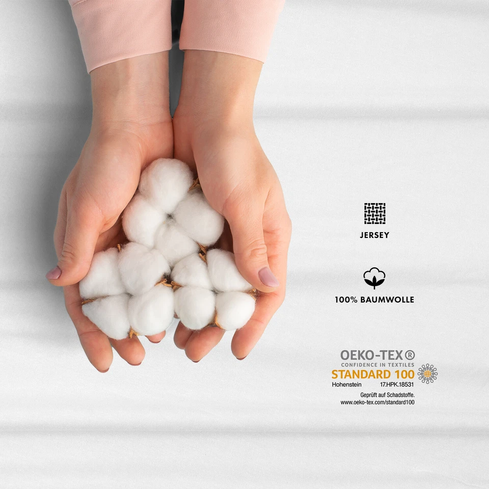 Spannbettlaken Jersey Spannbetttuch 100% Baumwolle Bettlaken Spannbettuch Laken - Bild 4 von 4