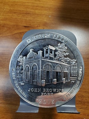 2016 5 0z .999 Silver Washington/Harper's Ferry  Coin