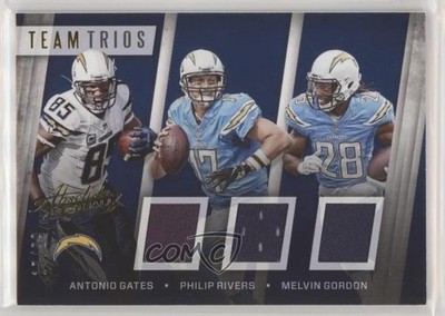 2016 Absolute Team Trios Materials 17/99 Antonio Gates Philip Rivers #13 HOF 9a7
