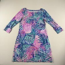 Lilly Pulitzer UPF 50 Sophie Dress Womens Medium Mini Multi Mermaids Cove 17412