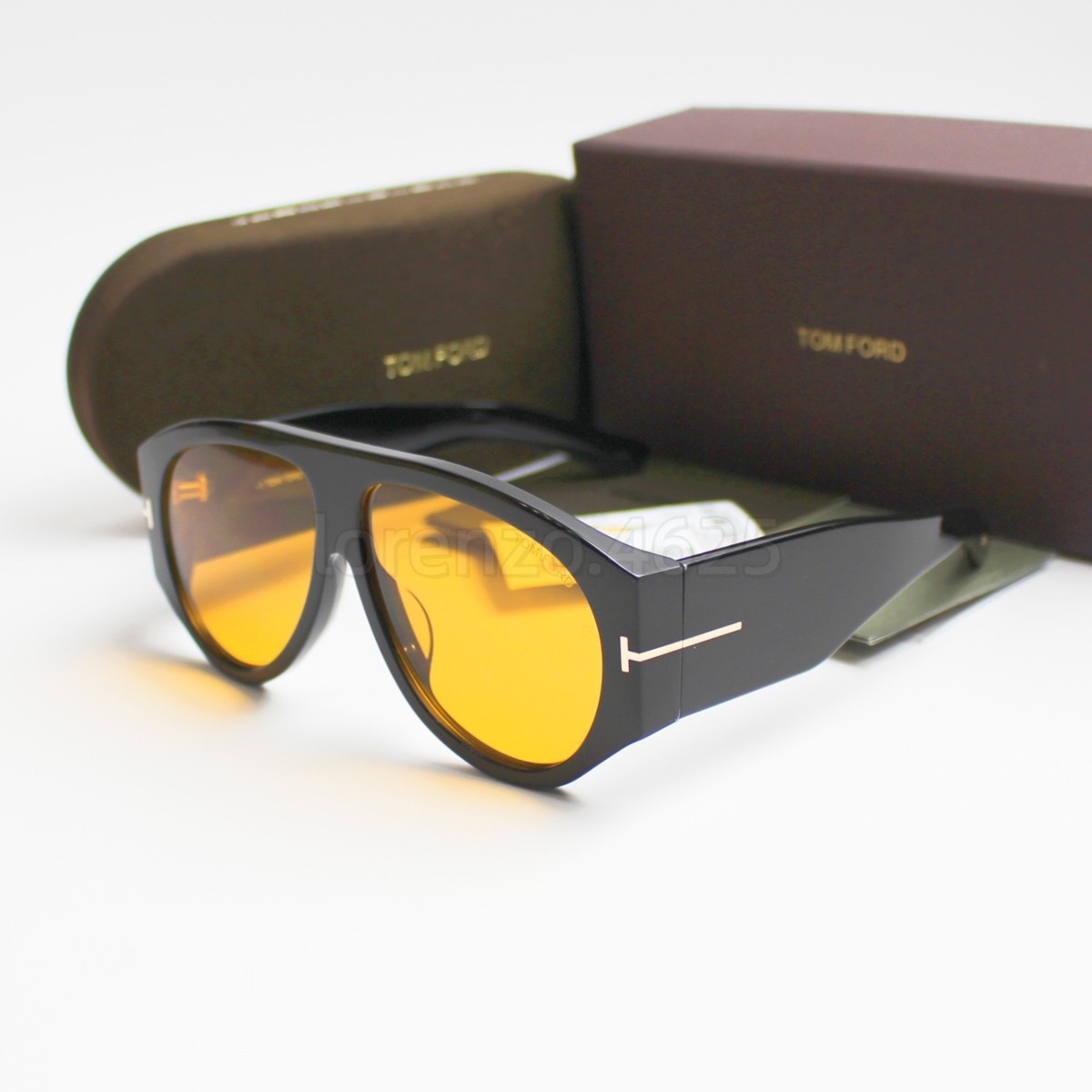 Tom Ford Bronson TF1044 Black Frame Brown Lens 60-12 Sunglasses