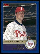 2003 Topps #671 Cole Hamels Rookie RC Philadelphia Phillies baseball card. rookie card picture