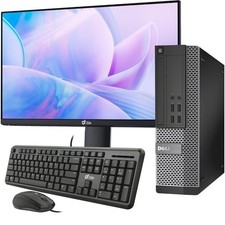 Dell SFF Desktop PC Intel Core i5 4th 16GB RAM 512GB SSD 24" LED WiFi Windows 11