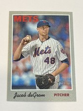 2019 Topps Heritage Baseball 1970 Cloth Stickers - Jacob deGrom - New York Mets