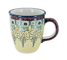 Blue Rose Polish Pottery Sunshine Grotto Coffee Mug
