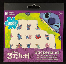 Disney - Stitch - Stickerland - 500 Embellished Stickers - 16 Pages