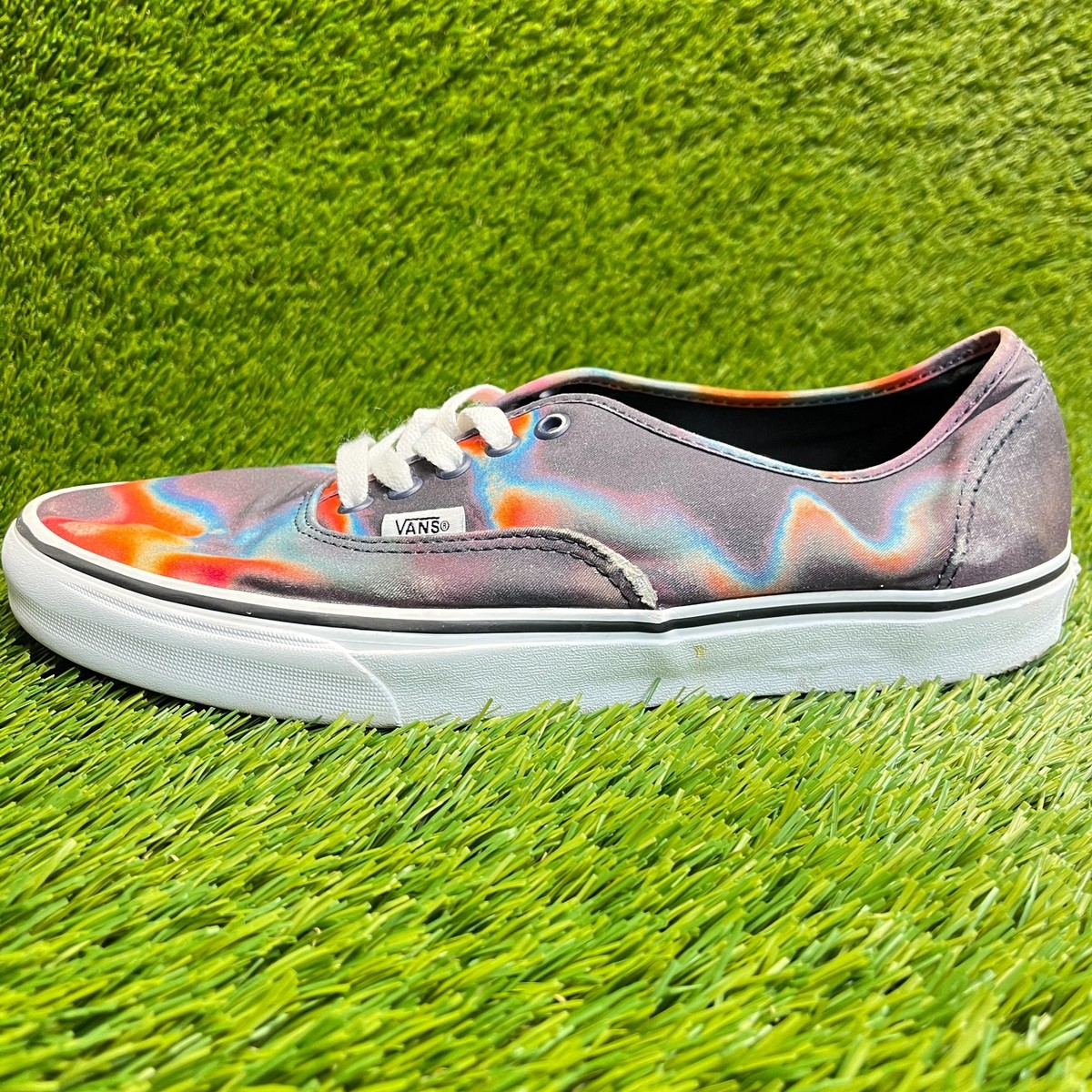Vans Authentic Dark Aura Mens Size 11 Gray Orange Athletic Skate