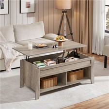Lift Top Coffee Table w/Hidden Storage Compartment Open Shelf for Living Room