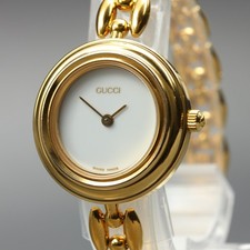 GUCCI Change Bisel 11/12.2 Reloj Mujer Cuarzo Oro 26mm Redondo Vintage Exc+5