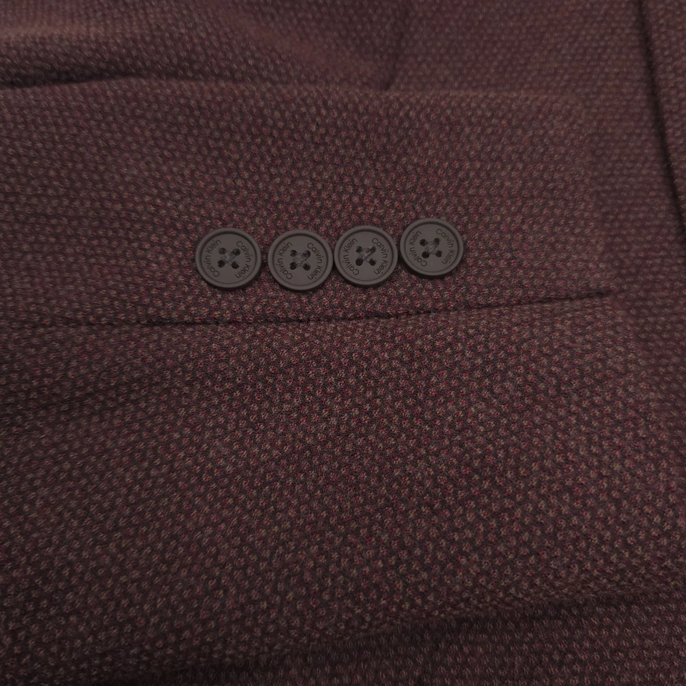 $375 Calvin Klein Mariano Marrón Óxido Calce Ajustado Blazer Chaqueta Abrigo Deportivo Para Hombres 38S Foto 3 de 4