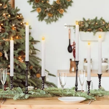 Flameless Taper Candles Flickering with Remote and Timer,2 AA Battery Operate...