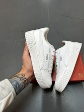Puma Carina 2.0 White Platform Unisex Trainers Lace-up Size 3.5 UK 