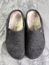 Birkenstock Zermatt Men's Slipper EU 42, US Men' Gray Wool Shearling Felt Shoes