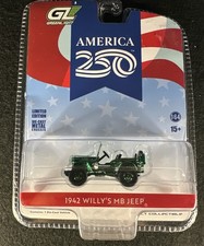 2026 1:64 Greenlight 1942 Willy’s MB Jeep Green Machine Chase! AMERICA 250th NEW