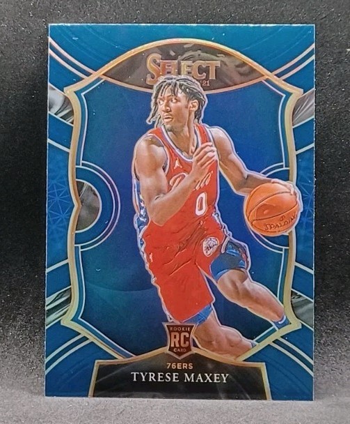 2020-21 Panini Select Concourse Tyrese Maxey #81 Blue RC
