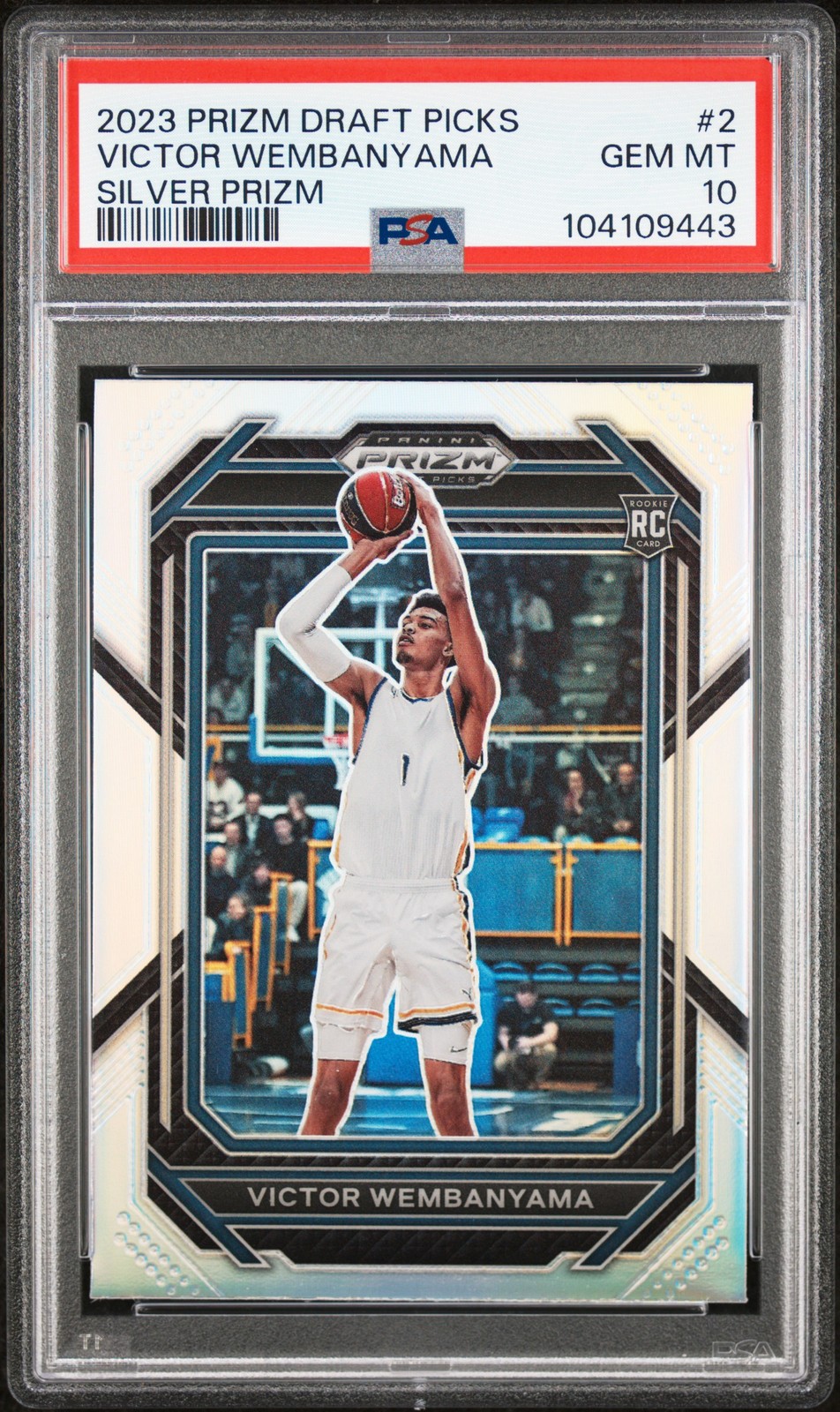 2023 Panini Prizm Draft Picks #2 Victor Wembanyama Silver Prizm PSA 10