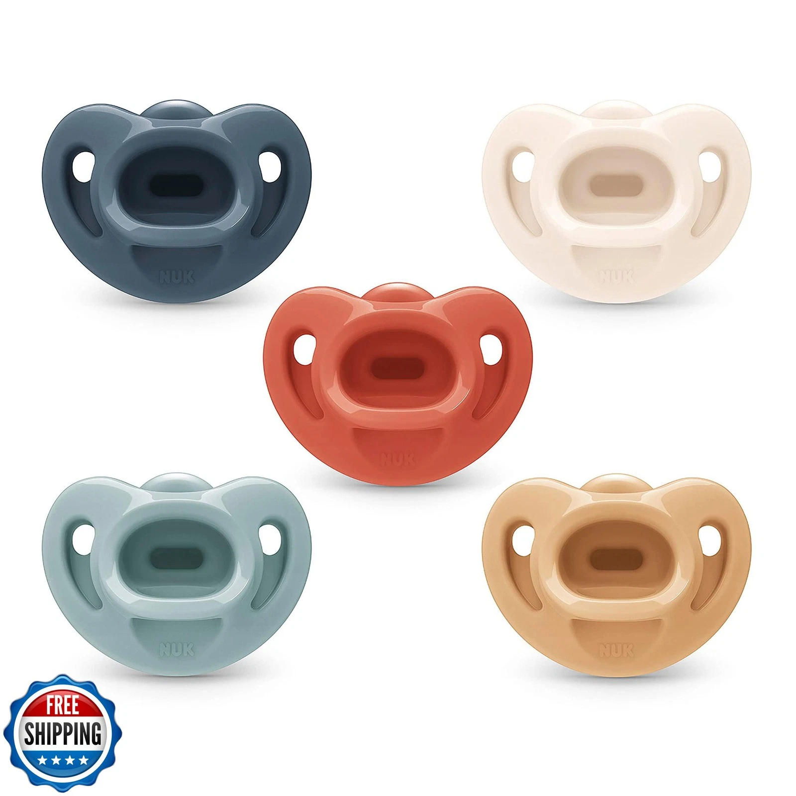 NUK Timeless Comfy Pacifier | 100% Silicone, One-Piece Design | BPA-Free, Gen
