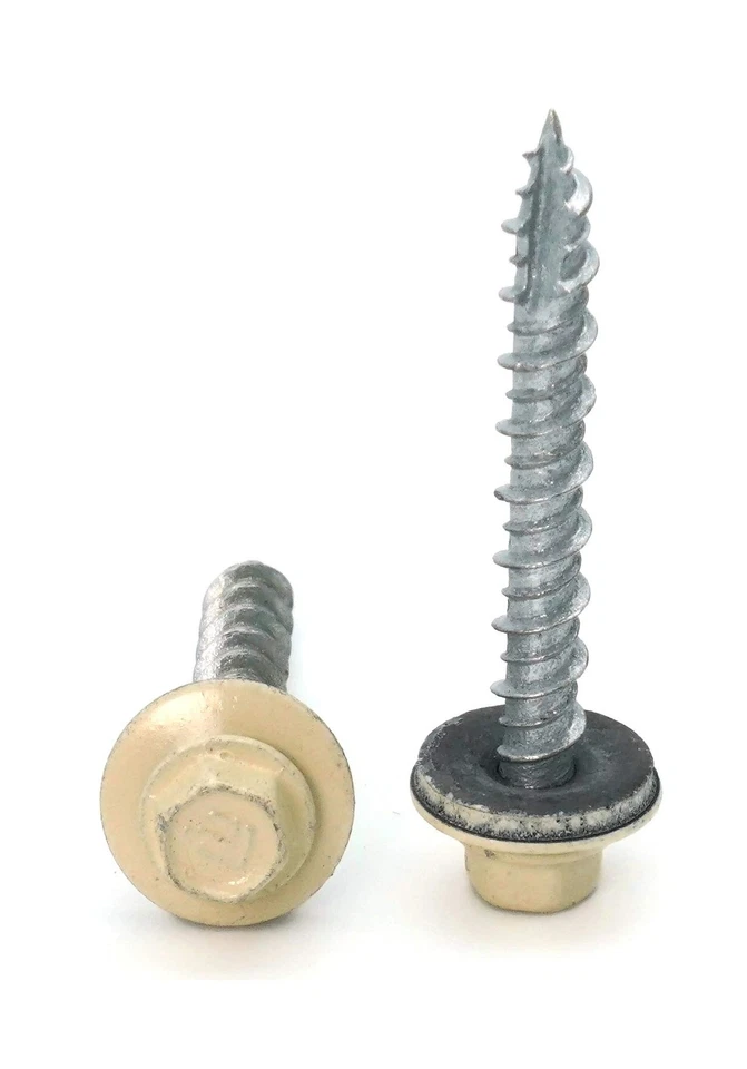 Шестигранная головка стиральной машины с высокой резьбой механические оцинкованные кровельные винты отделка цвета слоновой кости... - Изображение 3 из 3