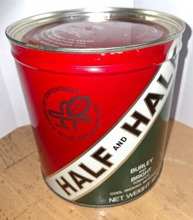 alte Half and Half Tabakdose Burley and Bright mit Inhalt ungeöffnet