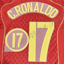 Portugal C. Ronaldo #17 Home 2004 Name Druck und Nummer Wärmeübertragung