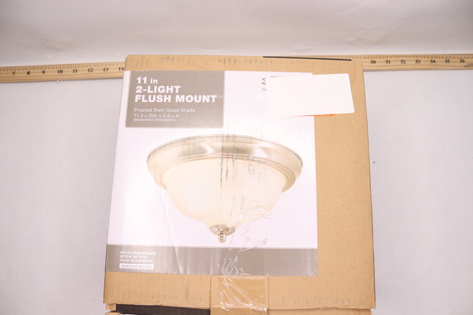Classic Style Flush Mount Brushed Nickel 2-Light 11" 370-830