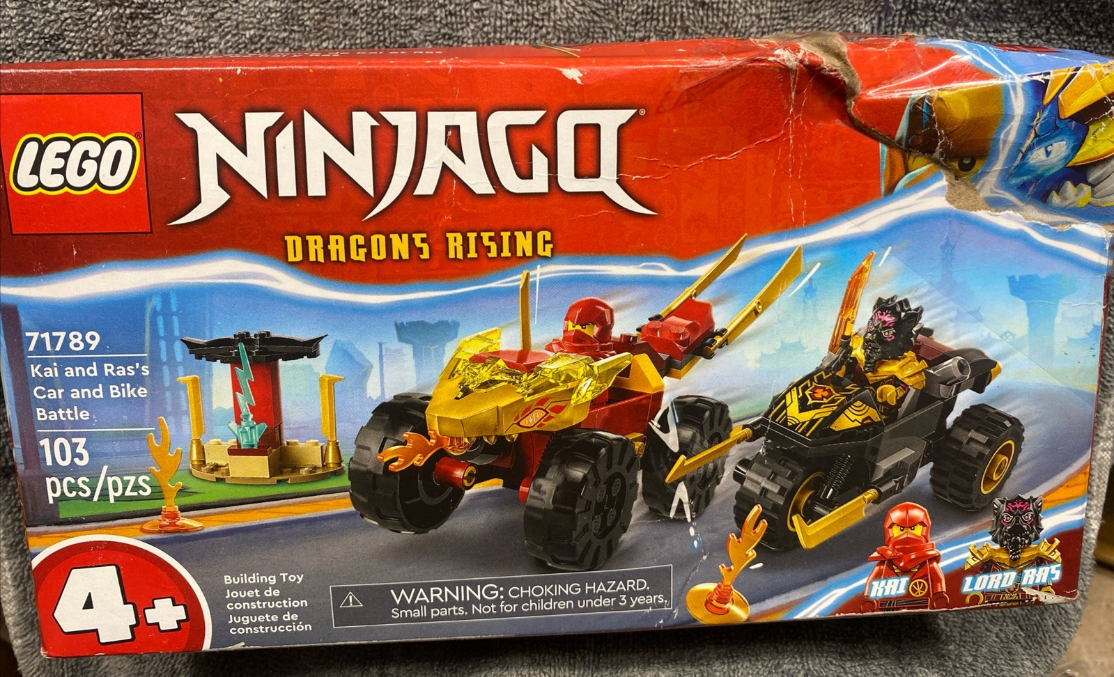 NINJAGO Kai and Ras's Car and Bike Battle NEW with Box Damag