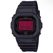 G-Shock DW5600BBR-1 Black and Bold Red Square Digital Resin
