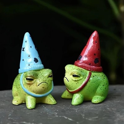 Handcrafts Frogs Statue Festival Theme Figure Sculpture For Home Decorative