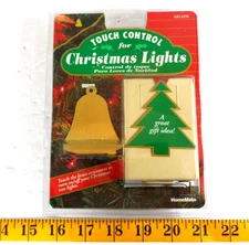 Vintage New HomeMate Touch Light Control for Christmas Lights Brass Bell Tree