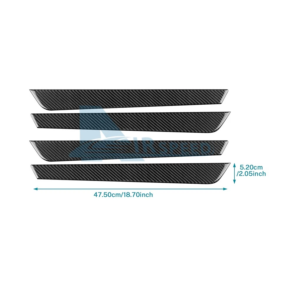 Cubierta de panel de tira de fibra de carbono negra para Subaru Legacy 2015-2019 Foto 4 de 4
