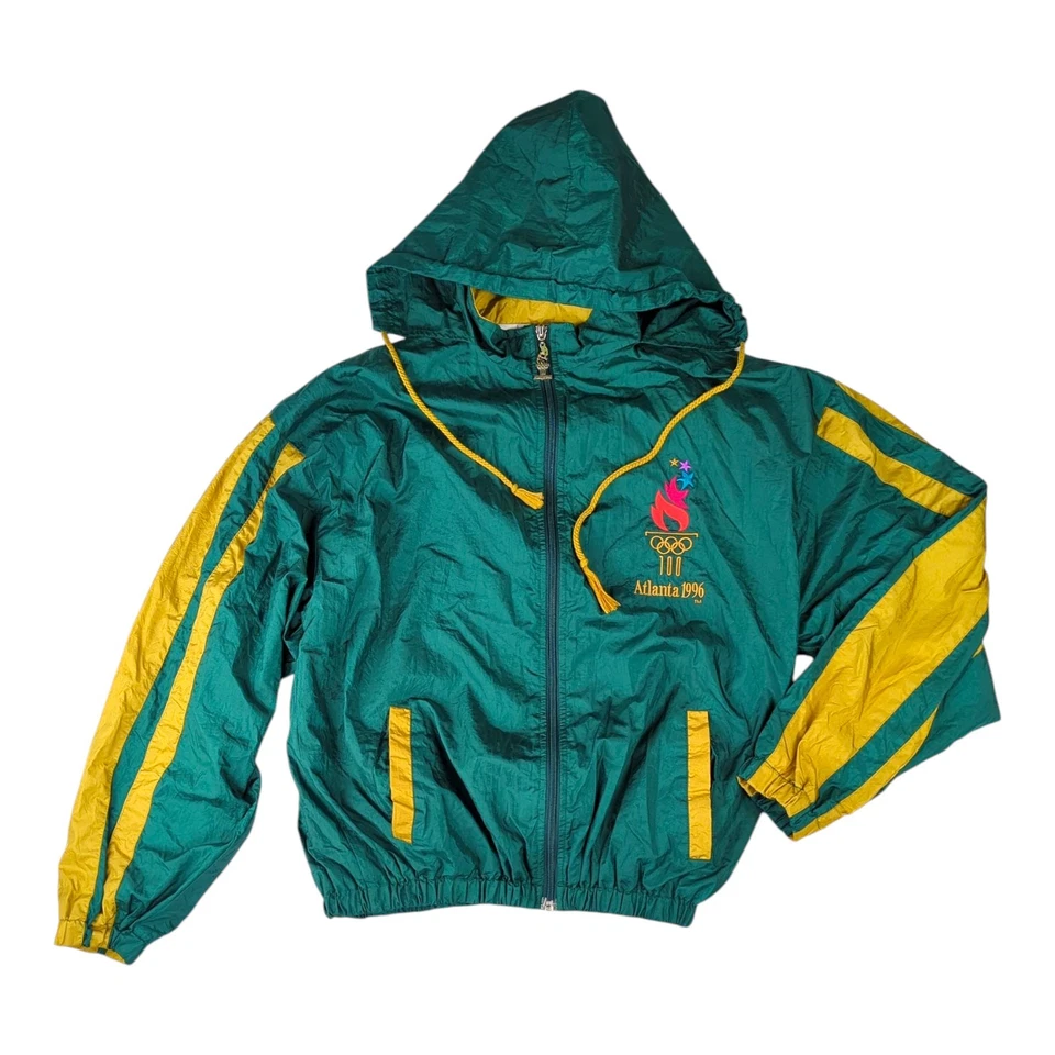 De Colección Mighty Mac 1996 EE. UU. Recuerdo Olímpico Chándal Chaqueta y Pantalones Juveniles XL Verde Foto 2 de 4