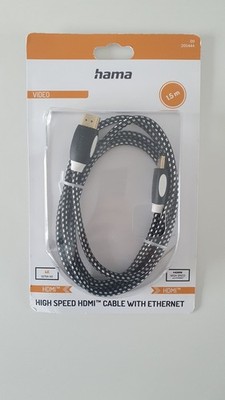 Neu Hama Video Kabel 1.5 m high speed HDMI cable with Internet