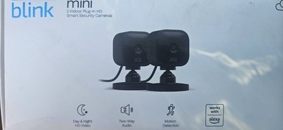 Blink Mini HD Indoor Wi-Fi IP Camera w/ Two-Way Audio, Black, 2-Pack