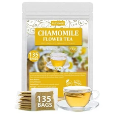 135 Chamomile Tea Bags, 100 Natural, Caffeine Free, Non-GMO