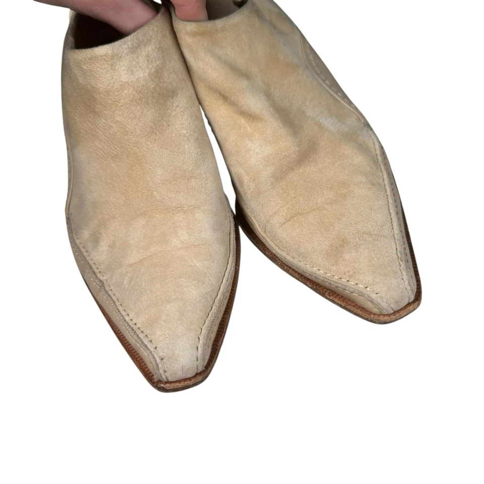 Via Spiga Rachel Sz 8.5 Tan Suede Leather Oxford Ankle Boots - Image 3 of 4