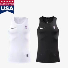 Nike Pro Nba Team Issue Compression Tank Top Black White Mens Basketball Dri-fit Nike Pro Nba Team Issue Compression Tank Top Black White Mens Basketball Dri-fit