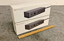 Lot of 2 Microsoft 1661 Docking Stations w/ Adapters - Open Box -