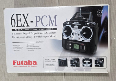 New Futaba 6EX-PCM Radio Control Set 72MHz Ch 45 plus Two Used R127DF Receivers