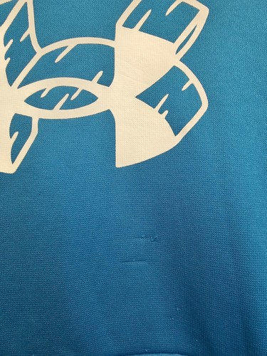 sz YSM Under Armour Blue Pullover Hoodie Kangaroo Pocket Sporty Cozy Spring fall - Picture 3 of 7