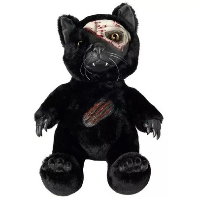 [01873298] Spirit Halloween 16 In Horror Black Cat Plush