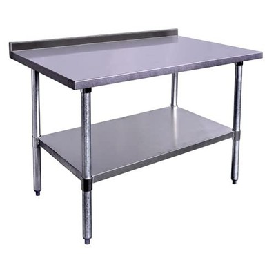 Kratos Stainless Steel Kitchen Prep Table 36''x30'' with Backsplash and