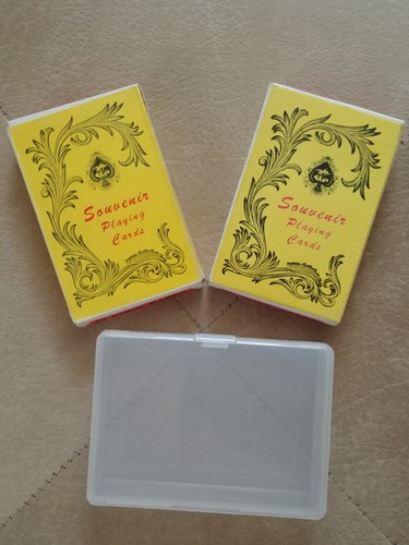 Lot 2 Playing Card Decks Vintage Travel Myrtle Beach + Souvenir Poker Game Case - Picture 5 of 15