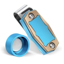 Magnetic Pool Chalk Holder,Portable Pool Cue Chalk Holder with Round Blue2