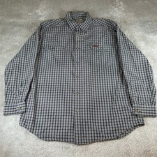 Vintage Carhartt Mens Size XL Plaid Long Sleeve Button Up Work Wear Shirt Cotton