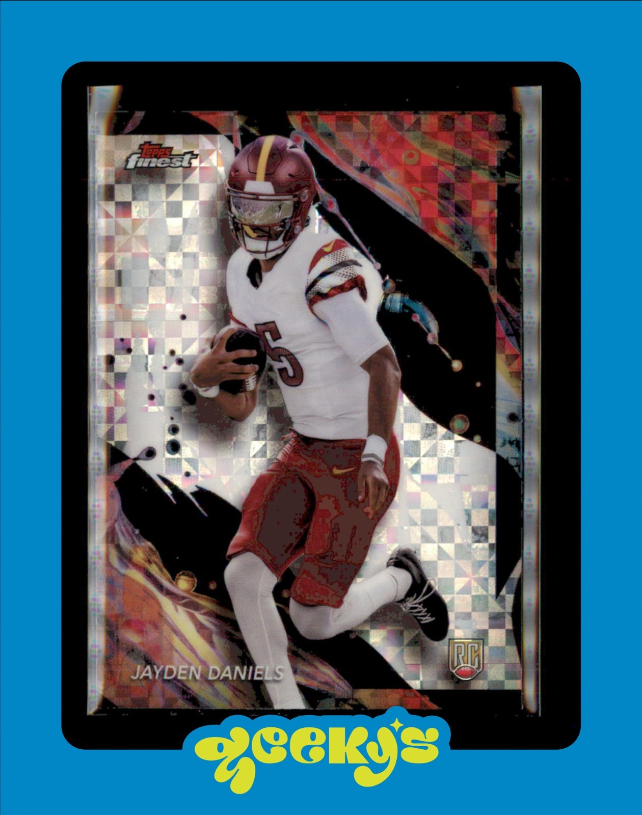 2024 Topps Finest - Uncommon Jayden Daniels #167 Checkerboard Refractor (RC)