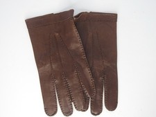 Vintage Brown Leather Gloves Made in Italy Soft Leather EX Condition