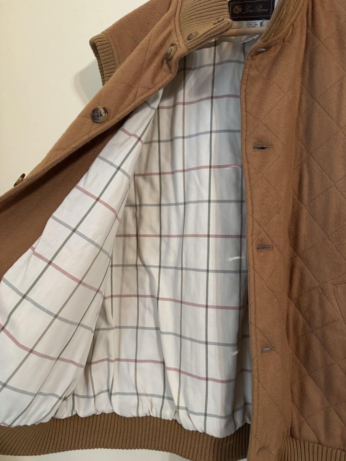 Loro Piana Cashmere Carry Vest Quilted Vicuna Brown 3XL image 5