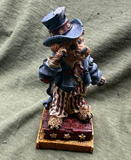 Uncle Sam Patriotic Teddy Bear Figurine Resin 4 in Small 1996. Boyds Bears.